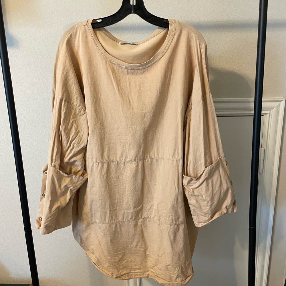 Zara Tan Oversized Tunic